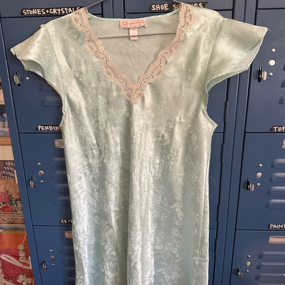VintageOscar de la Renta Blue Lace Chemise